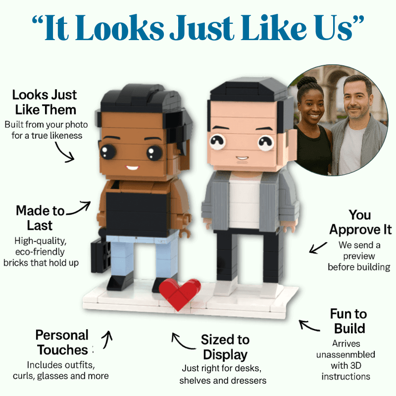 Personalized Dog Owner Gifts – Custom Mini Figures of You and Your Dog - Brick-You