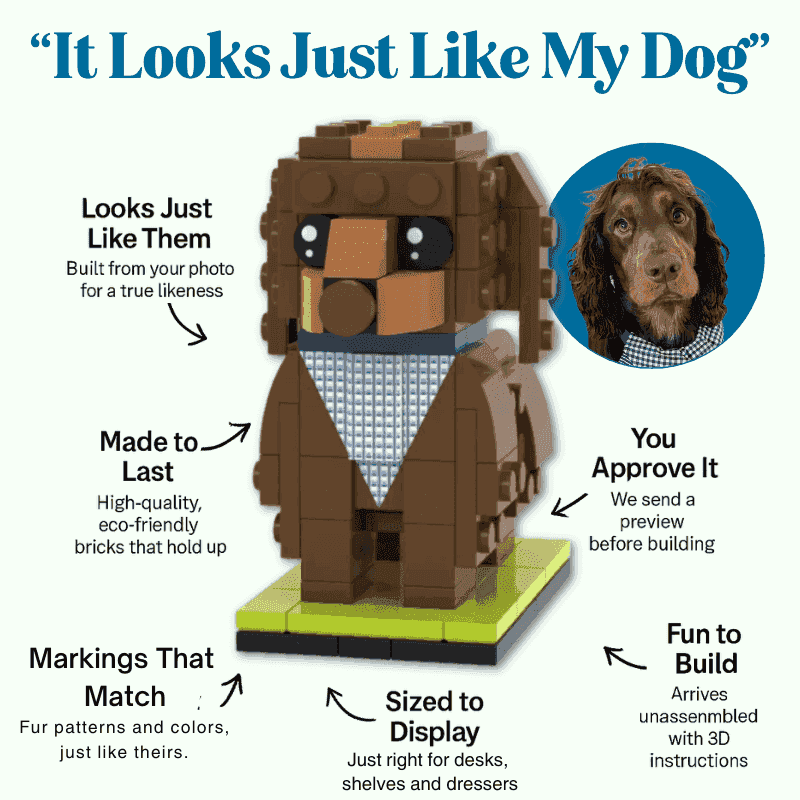 Groodle Custom Brick Figure – Dog Gift for Groodle Owner - Brick-You