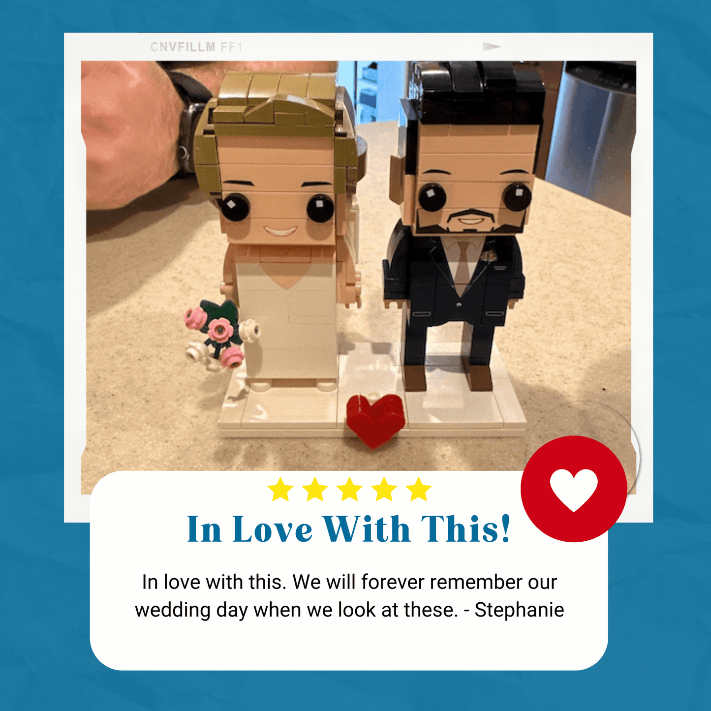 Personalized Wedding Gift – Custom Brick Figures of the Happy Couple - Brick-You