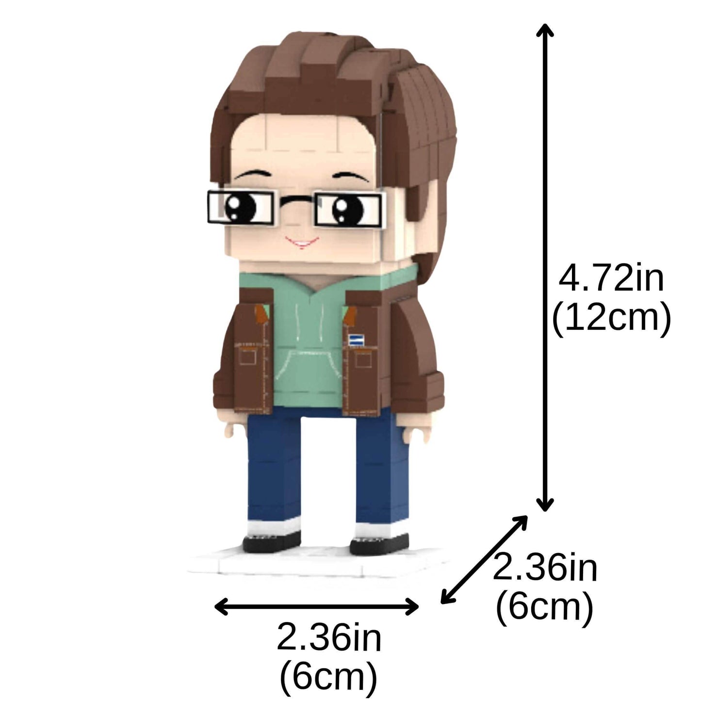 Personalized Dog Owner Gifts – 1 Person with 3 Dogs Custom Brick Figures with Easel - Brick-You