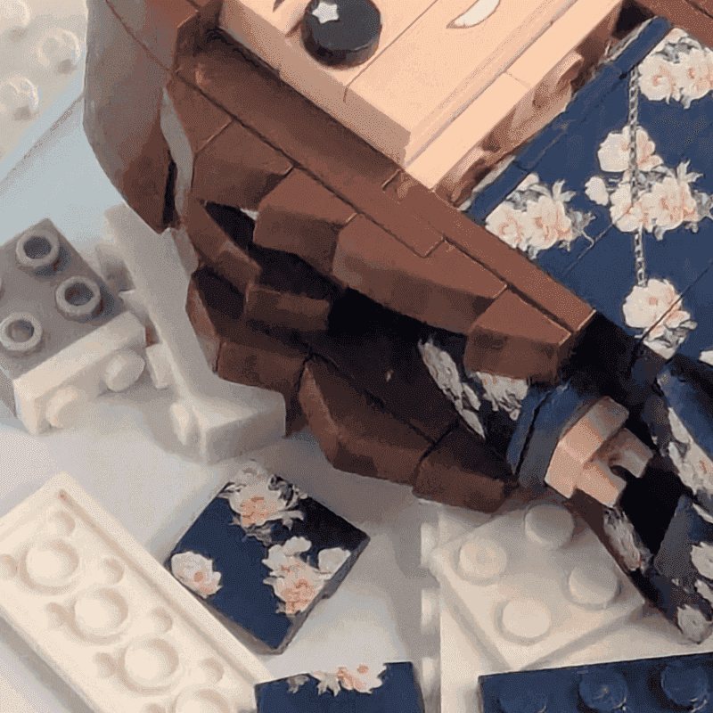 Personalized Pet Gifts for Dog Owners – Custom Dog and Family Mini Figures with Easel - Brick-You