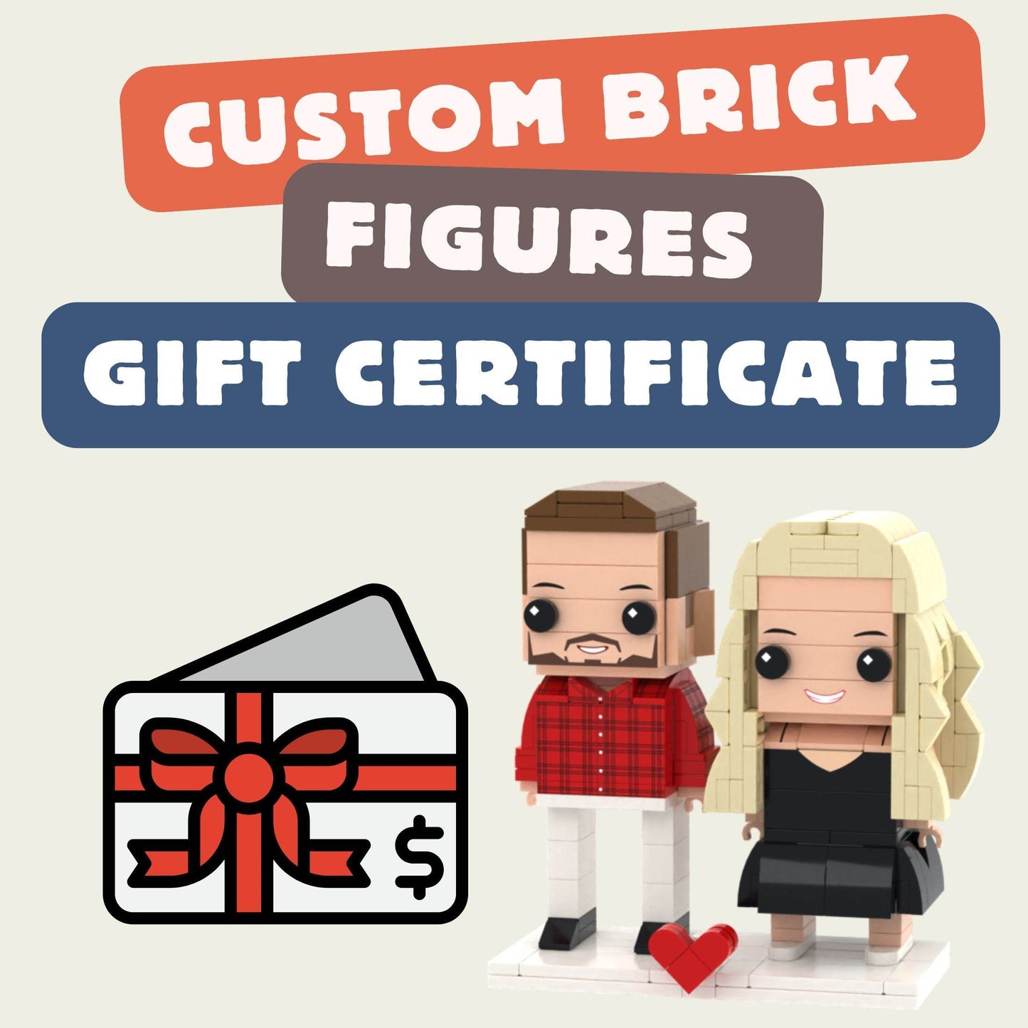 Gift Certificate for Full Body Custom Figures - Brick-You