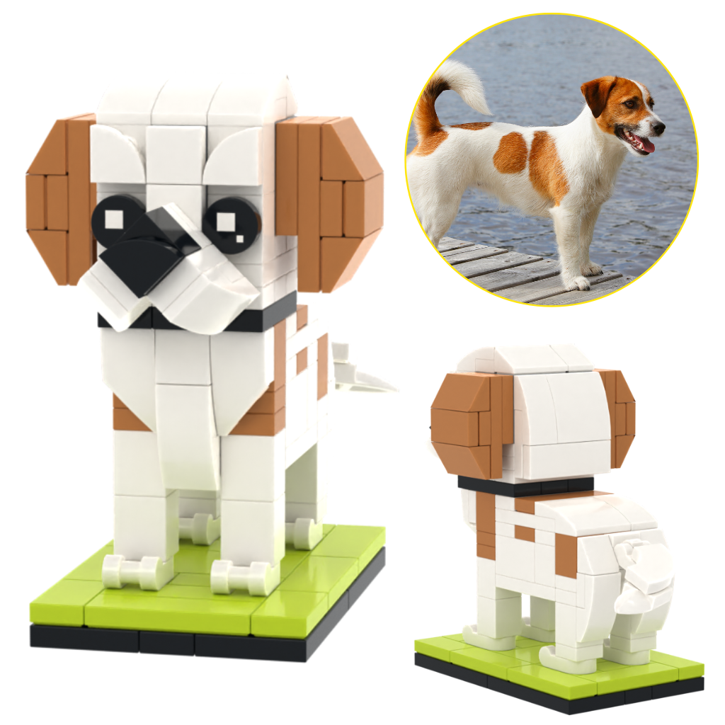 Custom Jack Russell Dog Brick Figure