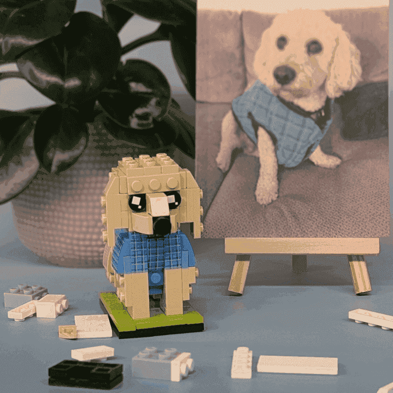 Groodle Custom Brick Figure – Dog Gift for Groodle Owner - Brick-You