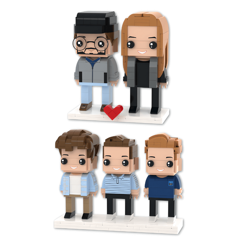 Five custom lego people set for the whole family