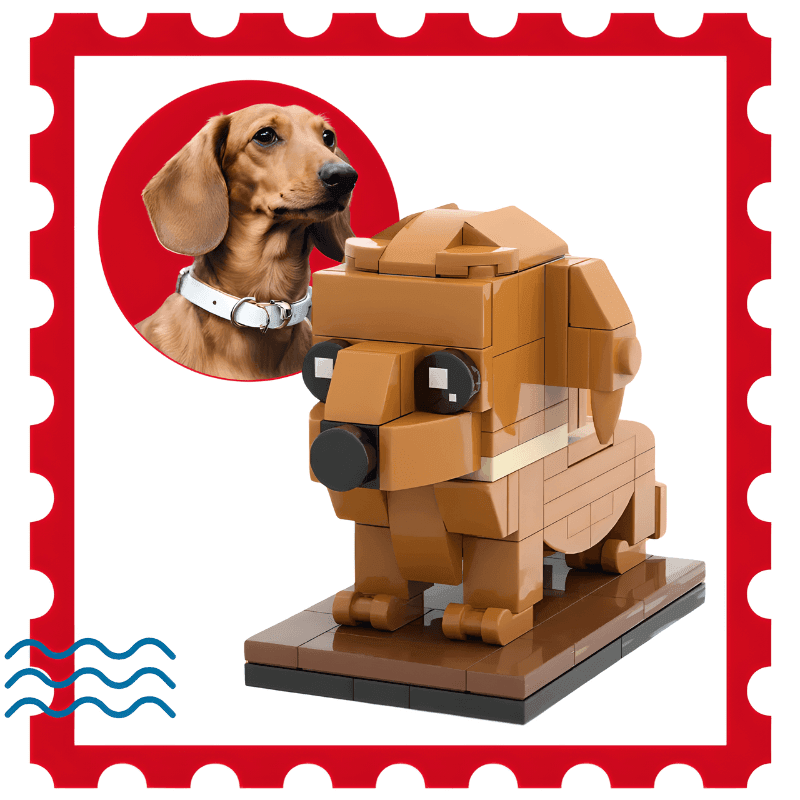 Dachshund Custom Brick Figure – Personalised Dog Gift for Dachshund Owners - Brick-You