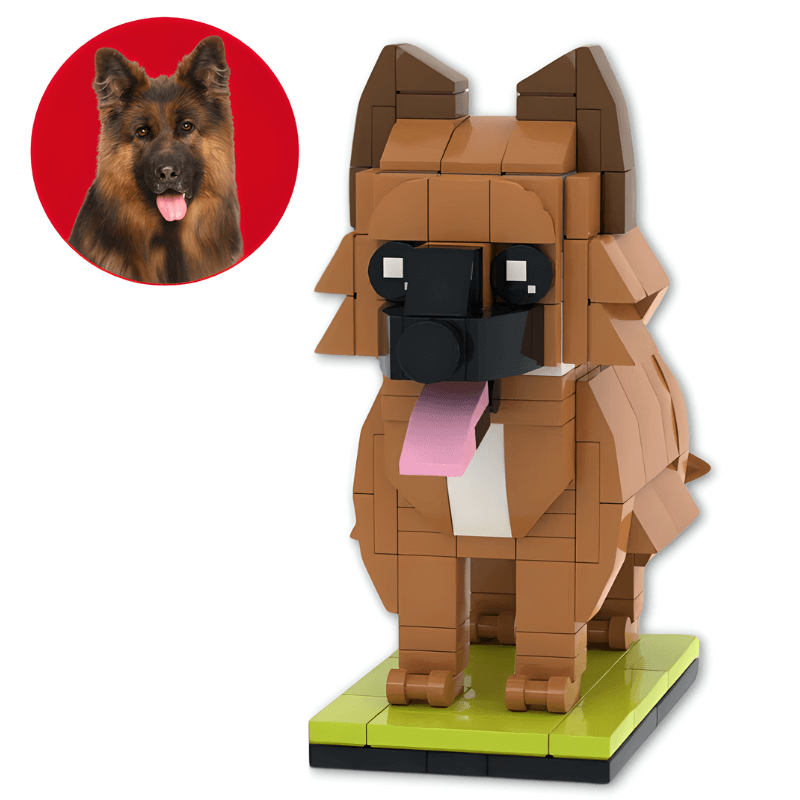 Custom German Shepherd Brick Figure – Gift for German Shepherd Owner - Brick-You