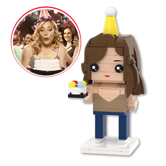 Personalized Birthday Set Gift – One Custom Brick Mini Figure - Brick-You