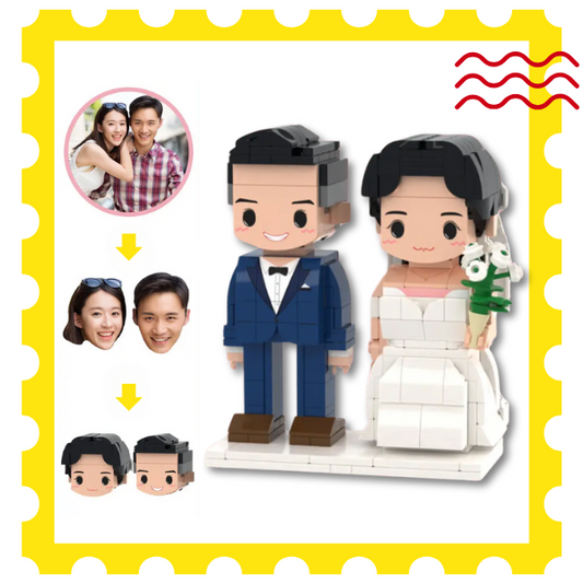 Style Your Brick - Wedding Couple Blue Tux