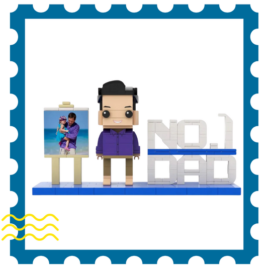 No.1 Dad Custom Brick Figure