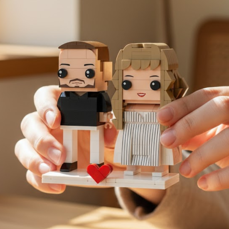 Custom Brick Figures for Couples – Mini Figures of Two People - Brick-You