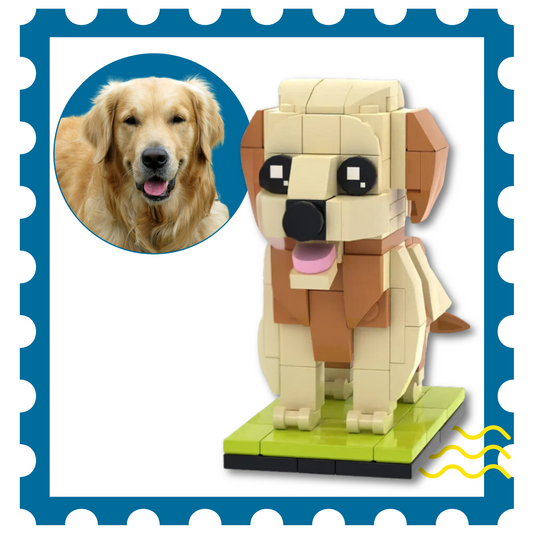 Custom Golden Retriever Brick Figure