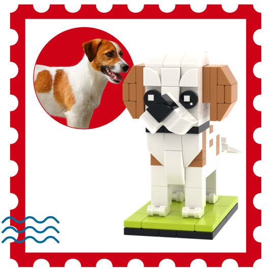 Custom Jack Russell Dog Brick Figure