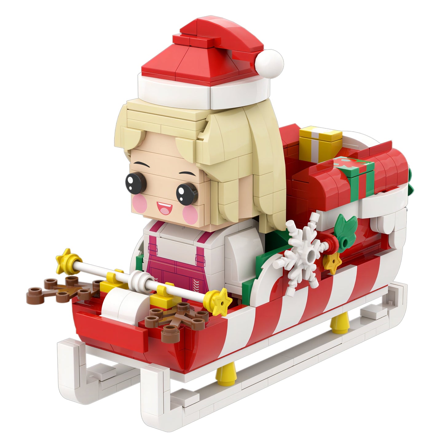 Santas Sleigh Christmas Custom Brick Figure