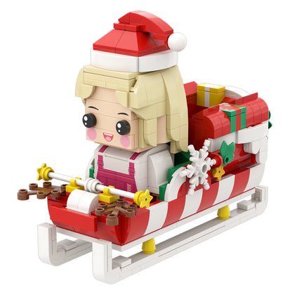Santas Sleigh Christmas Custom Brick Figure