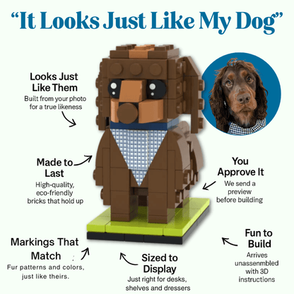 Cavapoo Custom Brick Figure – Personalised Gift for Cavapoo/Cavoodle Lovers