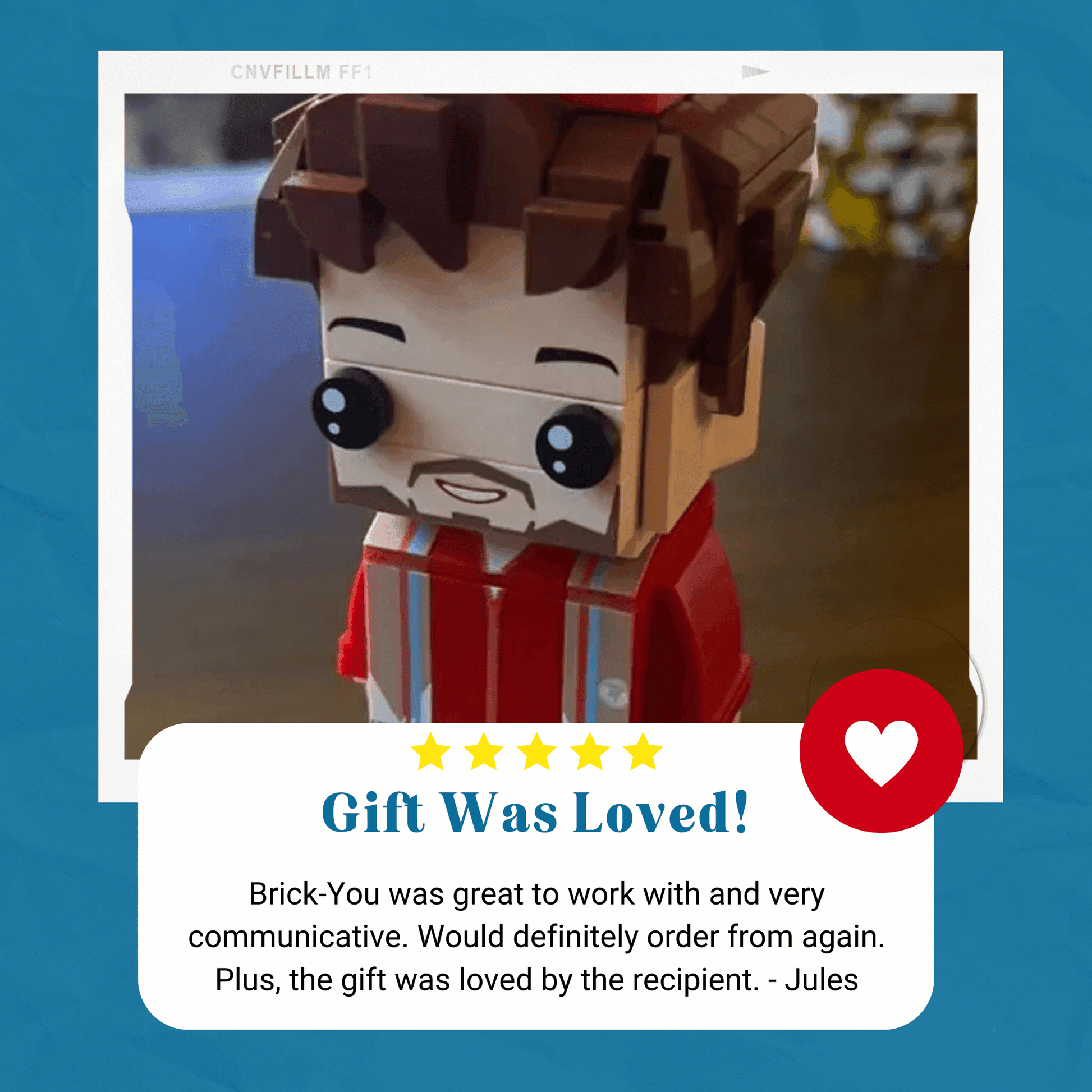 Graduation Minifigure Display – Personalized Graduation Figurine with Books, Cap & Photo - Brick-You