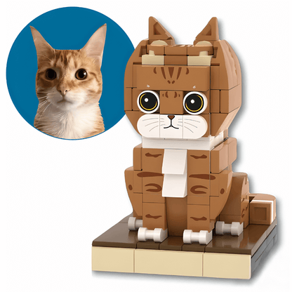 Custom Cat Brick Figure – Ginger Cat - Brick-You