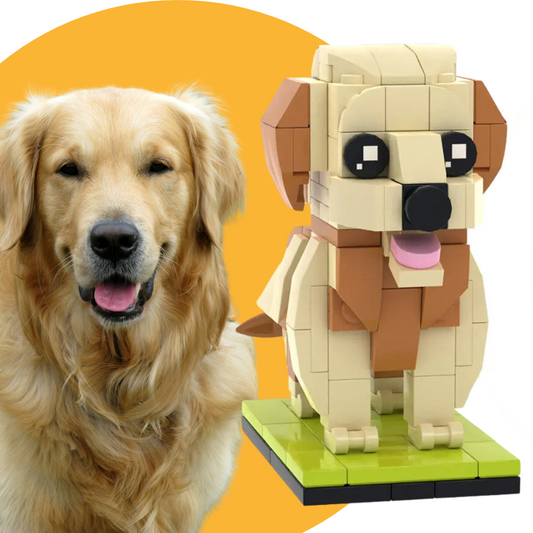 Custom Golden Retriever Brick Figure