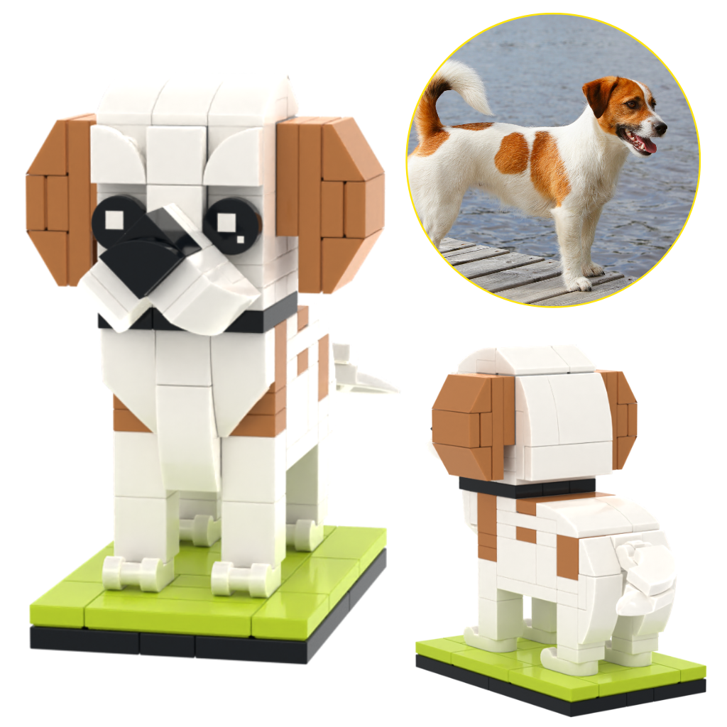 Custom Jack Russel Dog Brick Figure