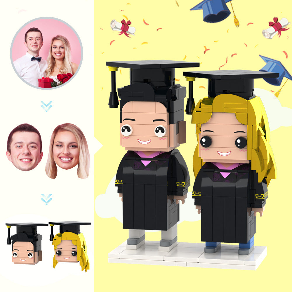 graduation gift for couples, custom graduation mini figures