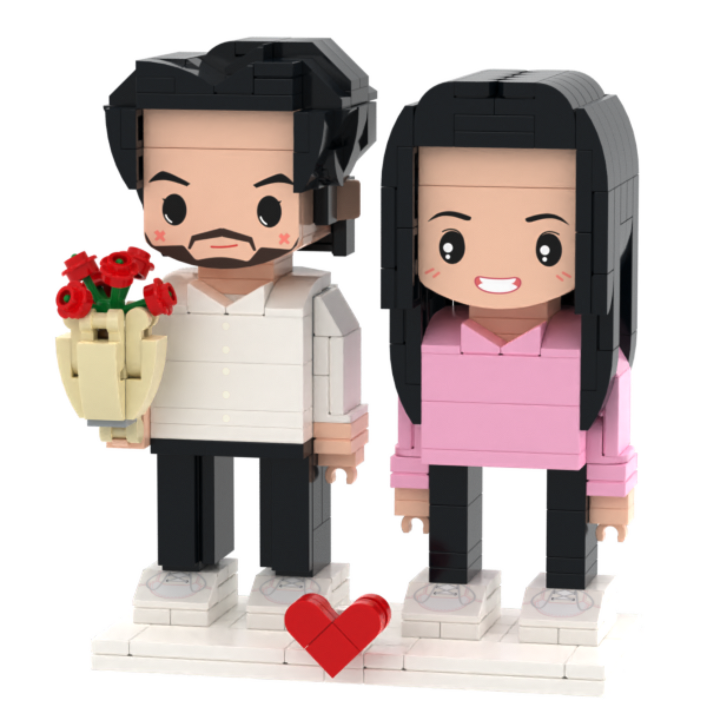 Couple in Love Head Only Figure