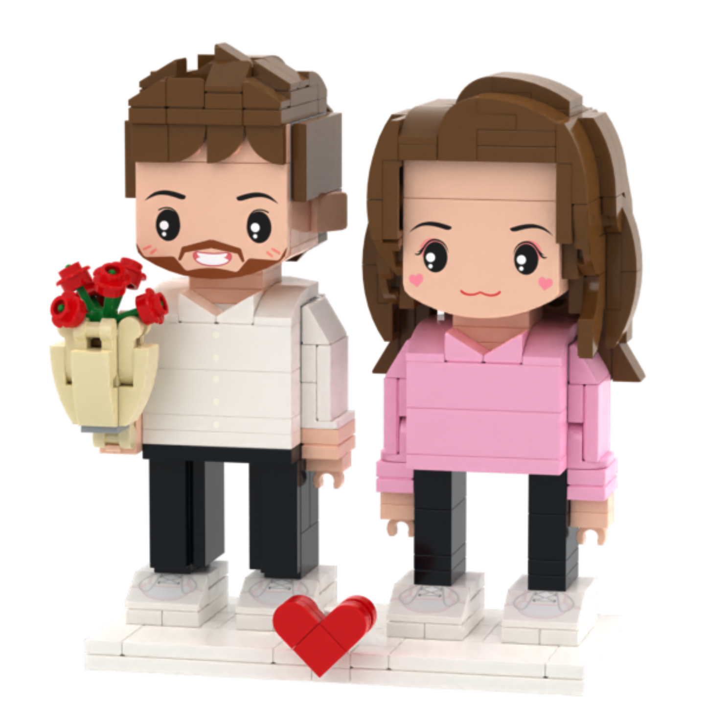 Couple in Love Head Only Figure