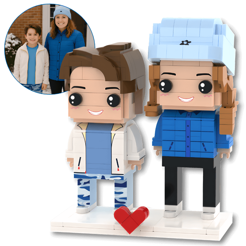 Personalized Gift for Mom – Custom Brick Figures of Mother and Child - Brick-You