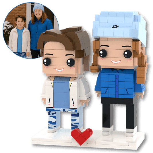 Personalized Gift for Mom – Custom Brick Figures of Mother and Child - Brick-You