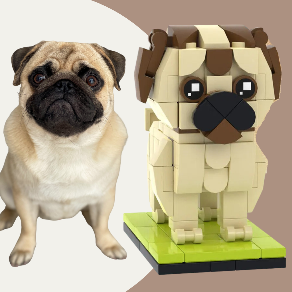 Custom Pug Dog Figure