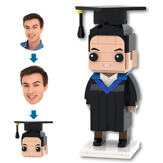Style Your Brick – Graduation Black and Blue - Brick-You