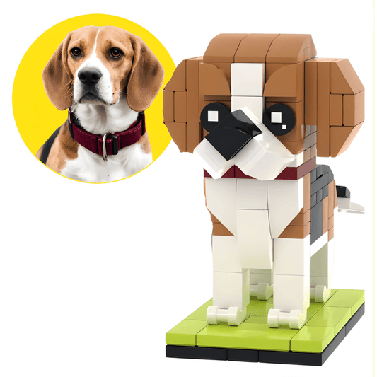 Beagle Custom Brick Figure – Personalized Dog Gift for Beagle Owners - Brick-You
