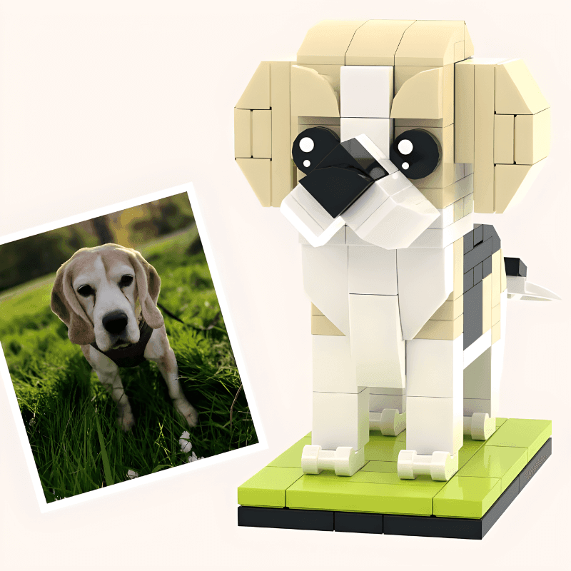 Beagle Custom Brick Figure – Personalized Dog Gift for Beagle Owners - Brick-You