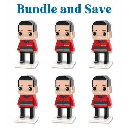 6-Person Custom Brick Figures – Personalized Mini Figure Bundle - Brick-You
