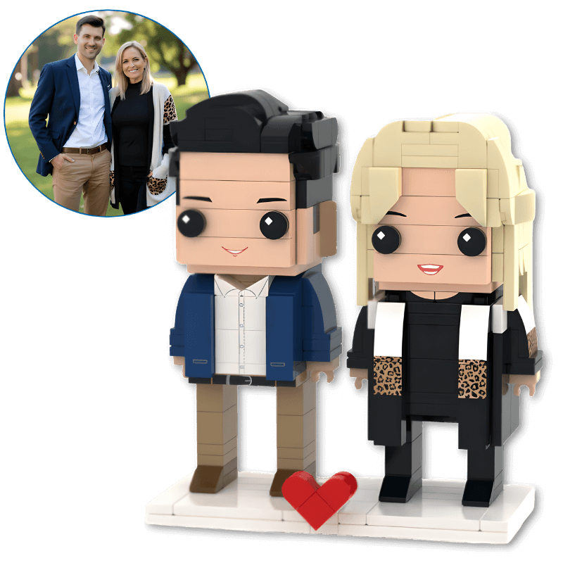 Custom Brick Figures for Couples – Mini Figures of Two People - Brick-You