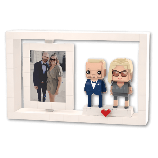 Custom Brick People Couple – Two Mini Figures with Buildable Frame - Brick-You