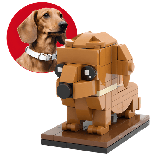 Dachshund Custom Brick Figure – Personalised Dog Gift for Dachshund Owners - Brick-You