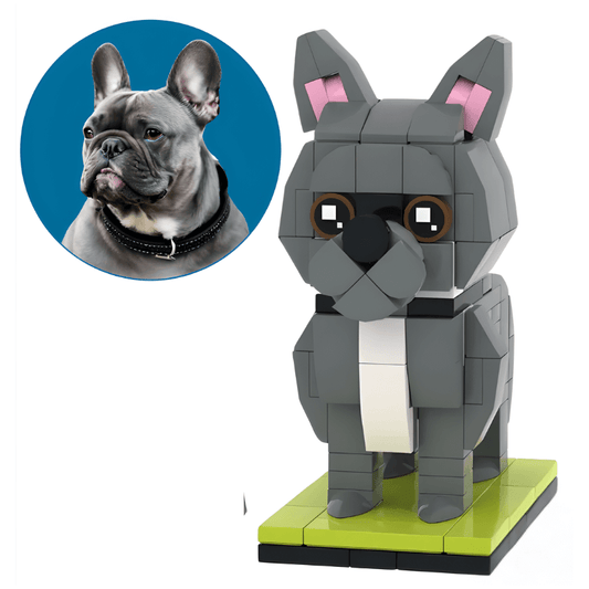 French Custom Bulldog Brick Figure – Personalised Dog Gift for Frenchie Owners - Brick-You