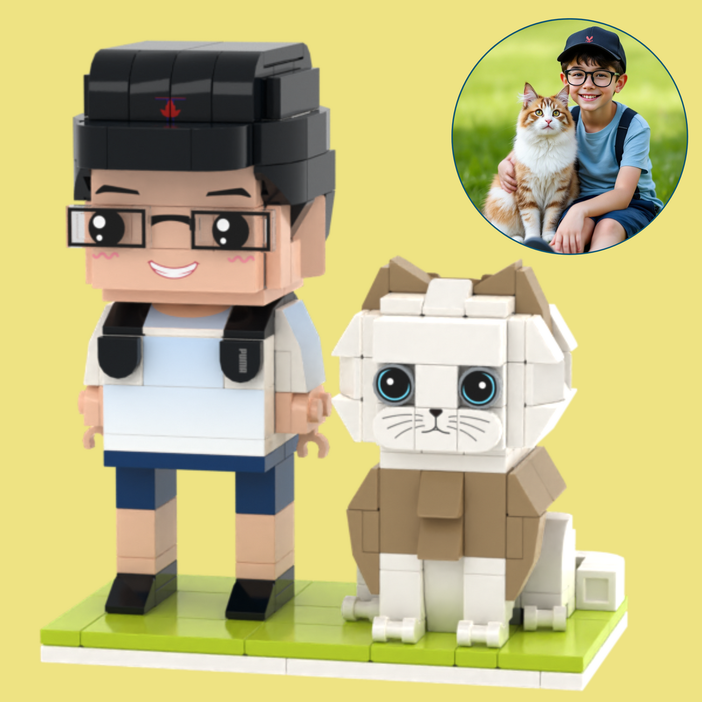 Cat and Owner Full Body Custom Figure