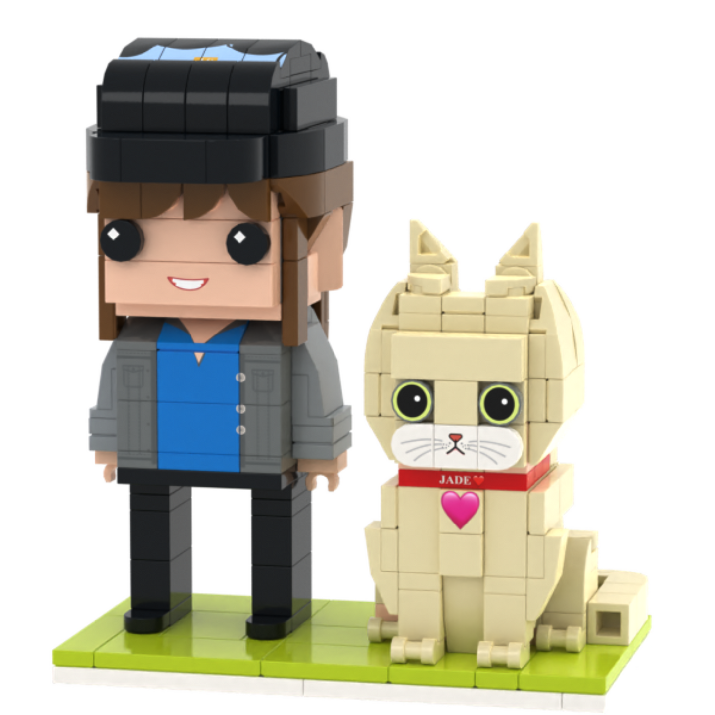 Cat and Owner Full Body Custom Figure