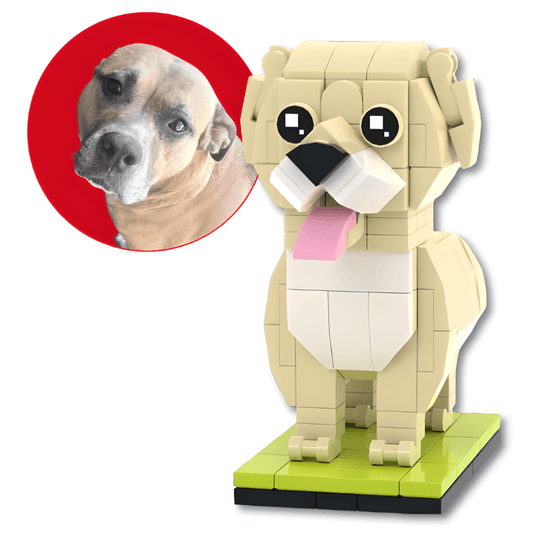 Pit Bull Custom Brick Figure – Personalised Gift for Pit Bull Owner - Brick-You